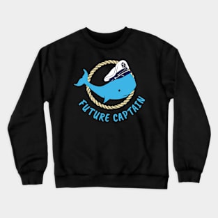 Whale Kids Future Captain Sailing Boat Crewneck Sweatshirt
